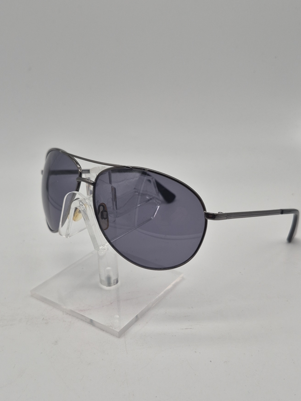 Foster Grant Men's Aviator Sunglasses - Black Frame, Gray Lenses